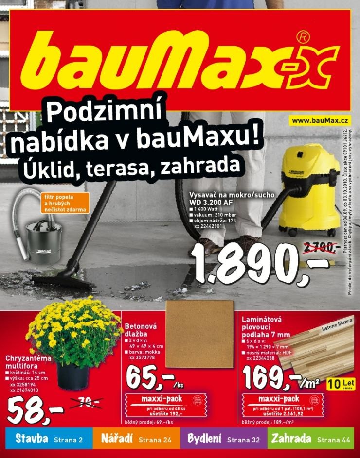 leták Baumax akční leták strana 1