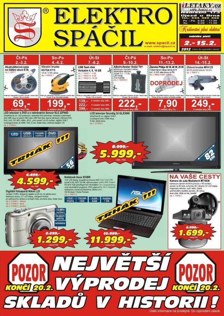 leták Elektro Spáčil strana 1