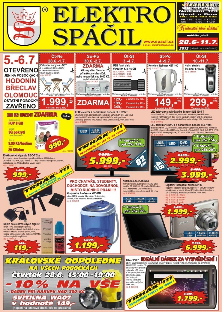 leták Elektro Spáčil strana 1