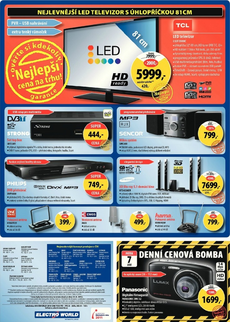 leták Electro World strana 1 leták Electro World strana 1