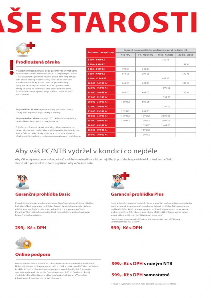 leták Comfor strana 1 leták Comfor strana 1