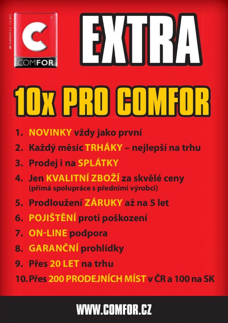 leták Comfor katalog od 4.5.2013 strana 1 leták Comfor katalog od 4.5.2013 strana 1