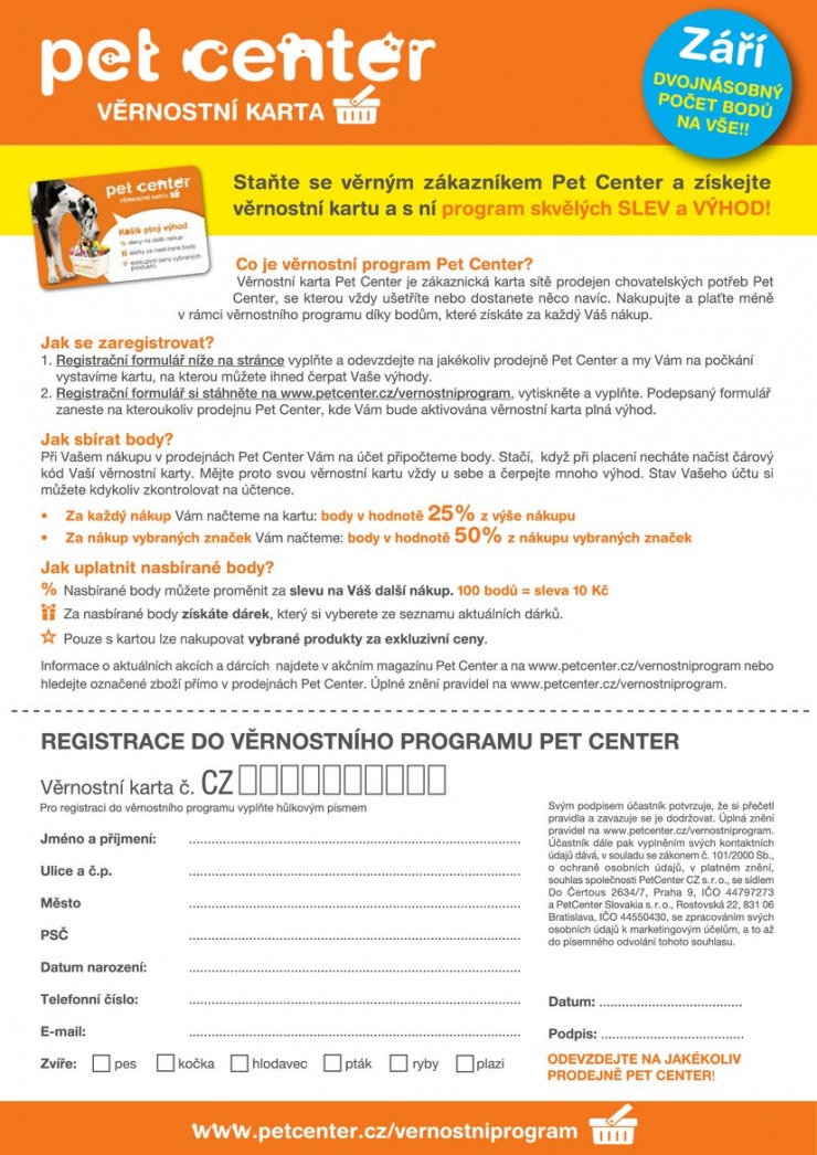 leták Pet Center Akční leták od 1.9.2013 strana 1 leták Pet Center Akční leták od 1.9.2013 strana 1