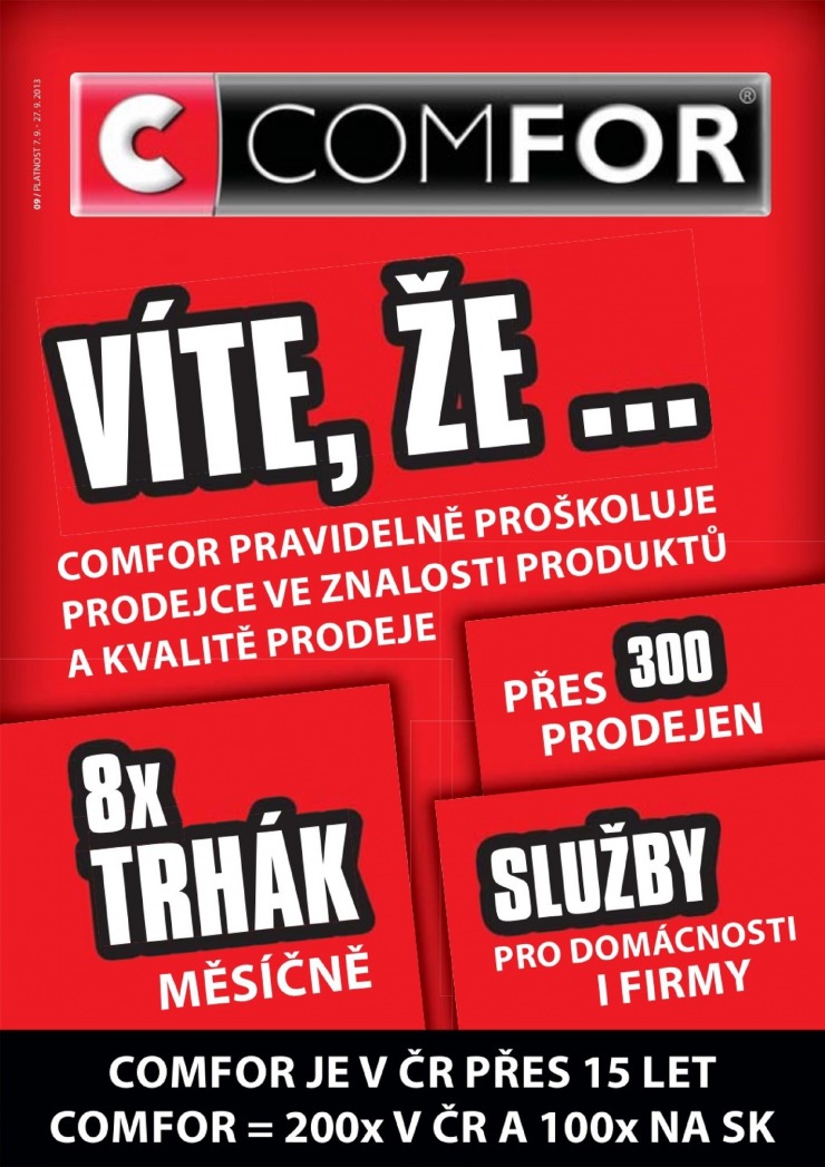 leták Comfor katalog od 7.9.2013 strana 1 leták Comfor katalog od 7.9.2013 strana 1