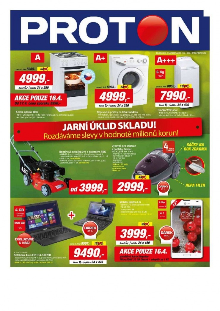leták Proton Akční leták od 16.4.2014 strana 1