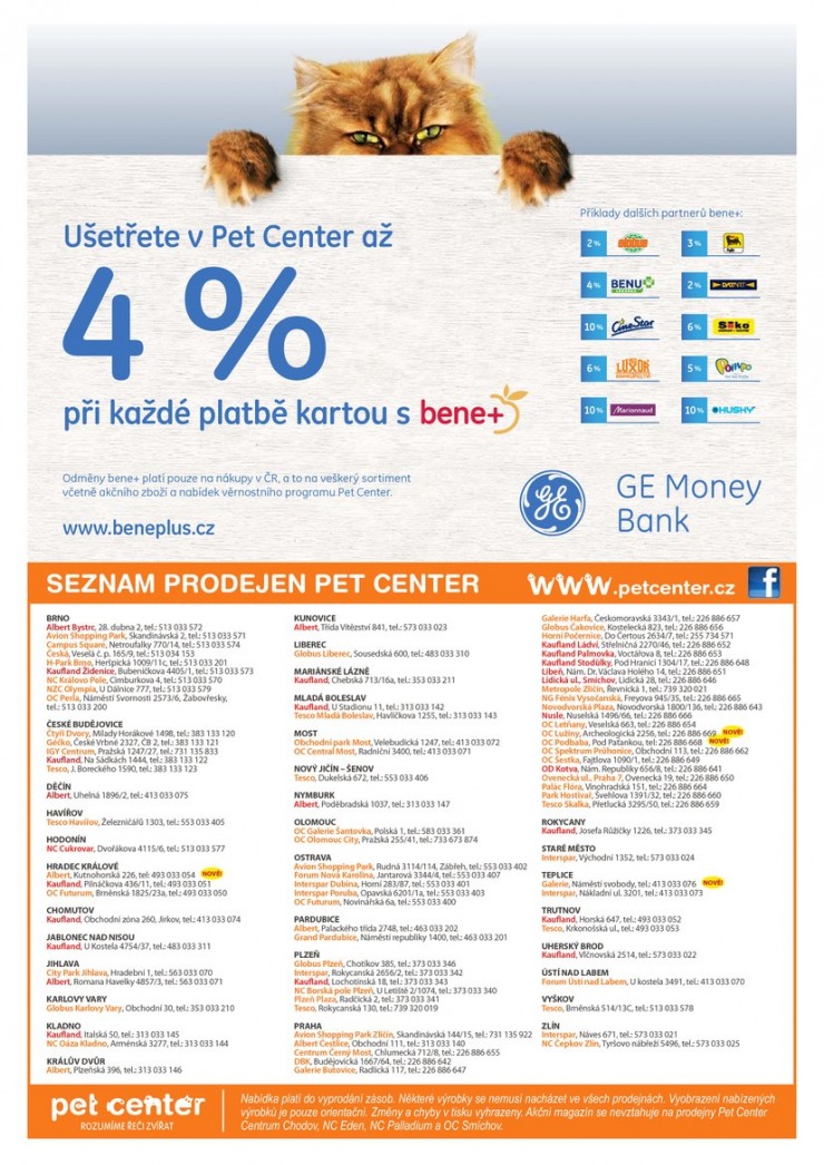 leták Pet Center Akční leták od 1.6.2014 strana 1 leták Pet Center Akční leták od 1.6.2014 strana 1