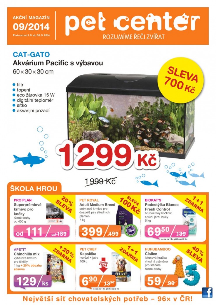 leták Pet Center Akční leták od 1.9.2014 strana 1 leták Pet Center Akční leták od 1.9.2014 strana 1