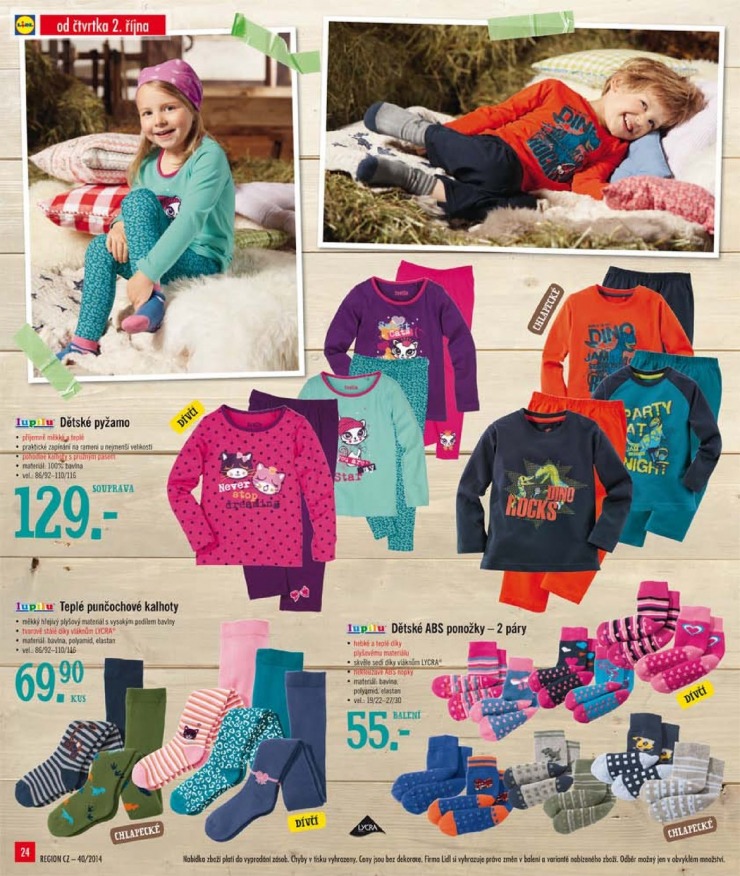 leták Lidl Akční nabídka od 29.9.2014 strana 1