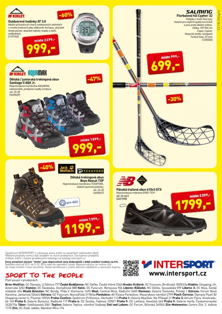 leták Intersport Aktuální leták od 25.9.2014 strana 1 leták Intersport Aktuální leták od 25.9.2014 strana 1