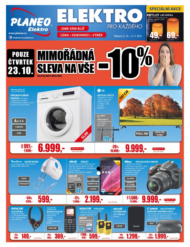 leták Planeo Elektro Akční leták od 22.10.2014 strana 1 leták Planeo Elektro Akční leták od 22.10.2014 strana 1