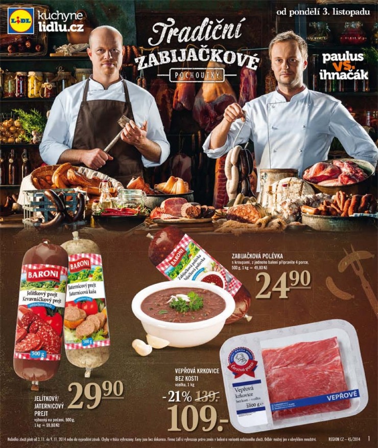 leták Lidl Akční nabídka od 3.11.2014 strana 1