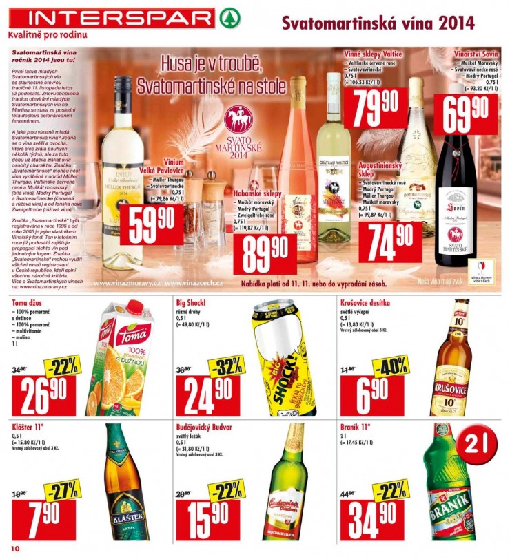 leták Interspar Akční nabídka od 5.11.2014 strana 1 leták Interspar Akční nabídka od 5.11.2014 strana 1