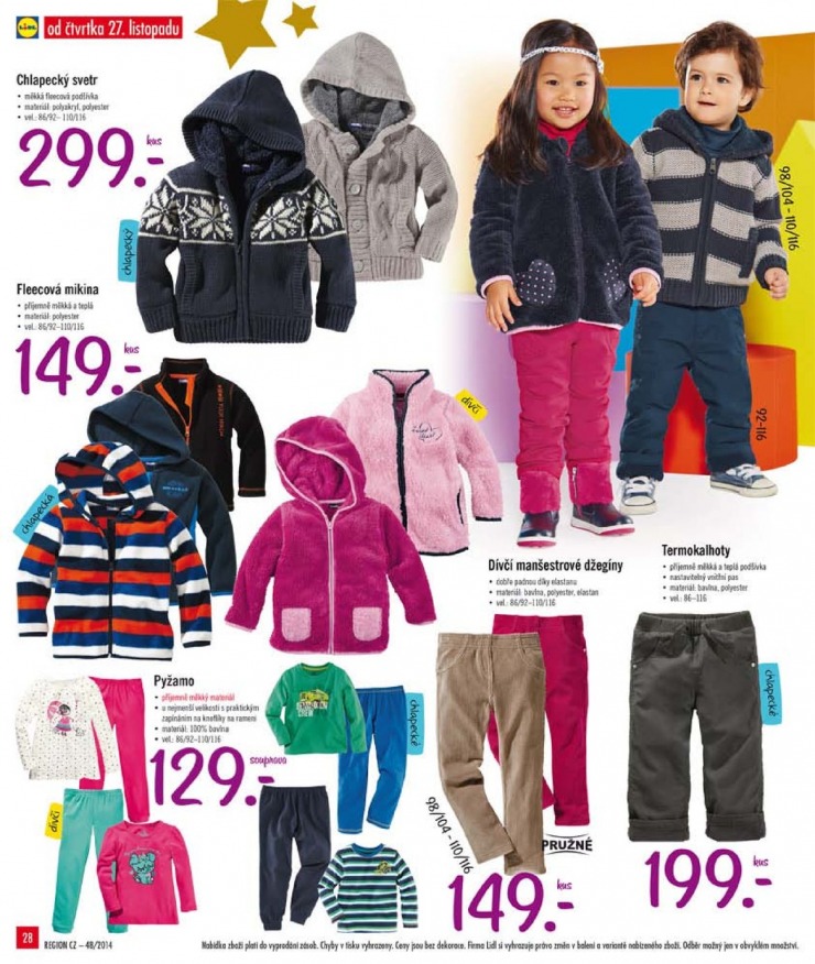 leták Lidl Akční nabídka od 24.11.2014 strana 1