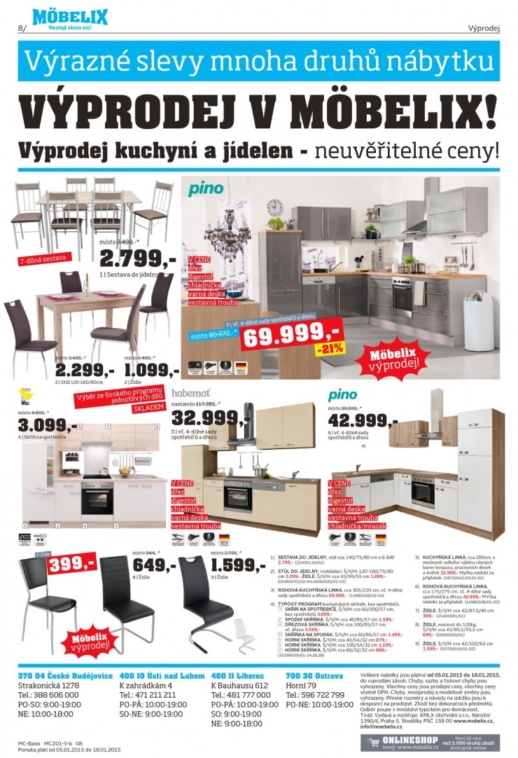 leták Mobelix Aktuální prospekt od 5. 1. 2015 strana 1 leták Mobelix Aktuální prospekt od 5. 1. 2015 strana 1