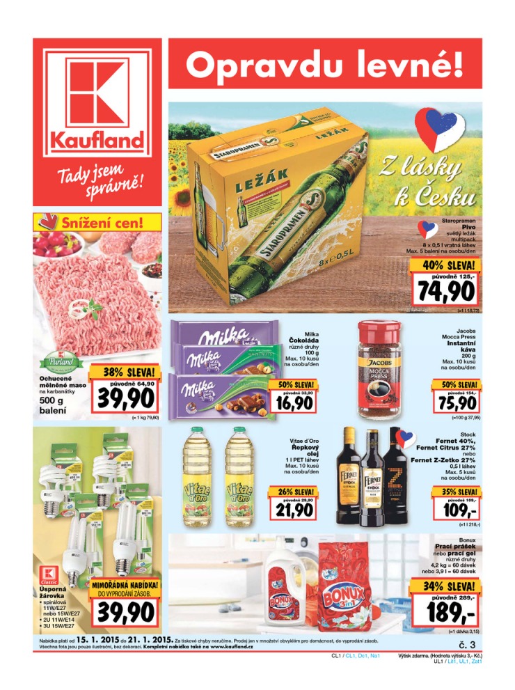 leták Kaufland Aktuální nabídka od 15. 1. 2015 strana 1 leták Kaufland Aktuální nabídka od 15. 1. 2015 strana 1
