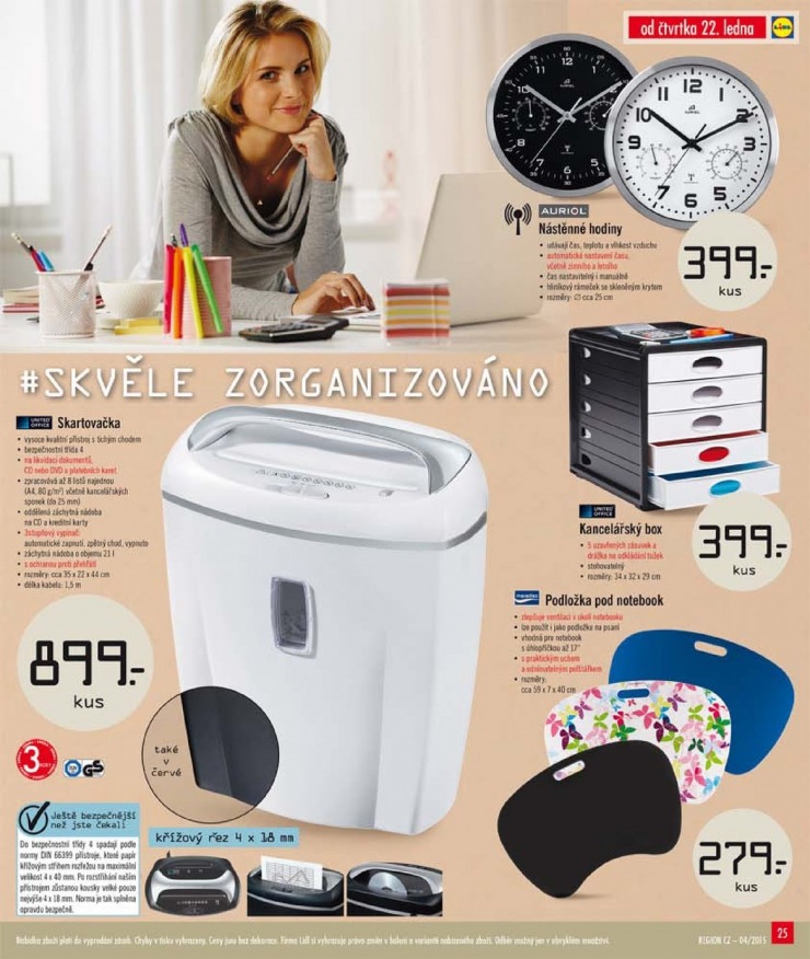 leták Lidl Akční nabídka od 19. 1. 2015 strana 1