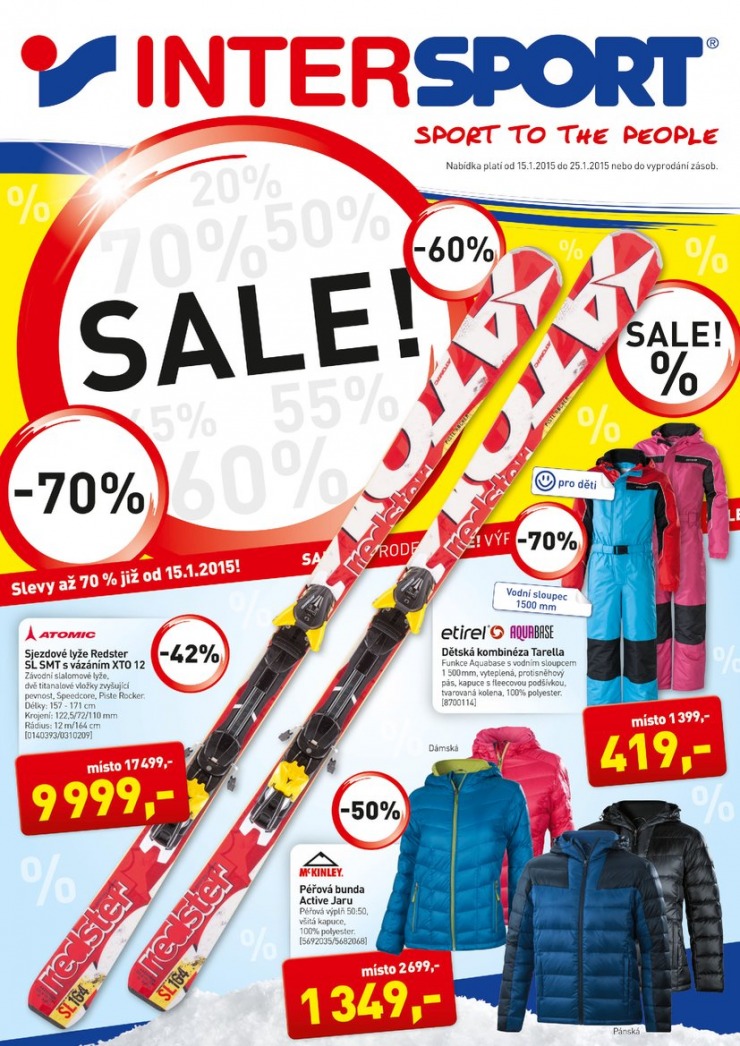 leták Intersport Aktuální leták od 15. 1. 2015 strana 1