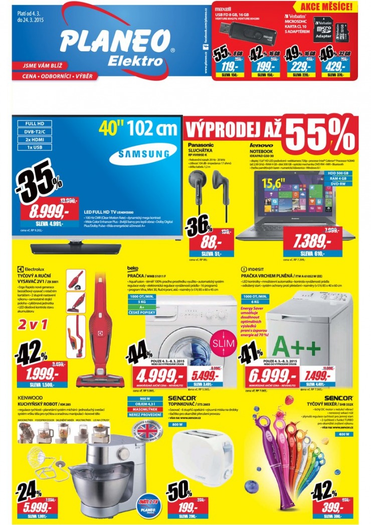leták Planeo Elektro Akční leták od 4.3.2015 strana 1 leták Planeo Elektro Akční leták od 4.3.2015 strana 1
