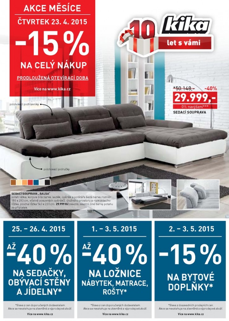 leták Kika Aktuální leták od 20.4.2015 strana 1 leták Kika Aktuální leták od 20.4.2015 strana 1