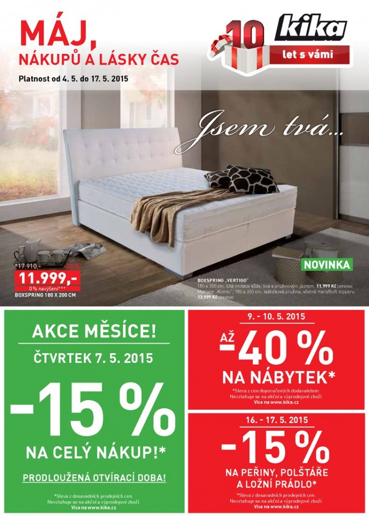 leták Kika Aktuální leták od 4.5.2015 strana 1 leták Kika Aktuální leták od 4.5.2015 strana 1