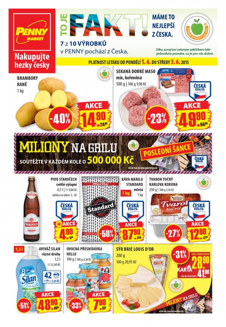 leták Penny Aktuální nabídka od 1.6.2015 strana 1 leták Penny Aktuální nabídka od 1.6.2015 strana 1