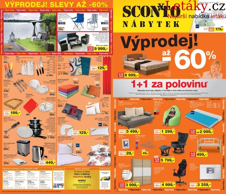 leták Sconto nábytek leták strana 1
