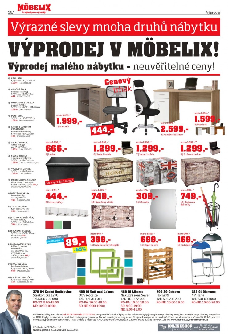 leták Mobelix Aktuální prospekt od 29.6.2015 strana 1 leták Mobelix Aktuální prospekt od 29.6.2015 strana 1