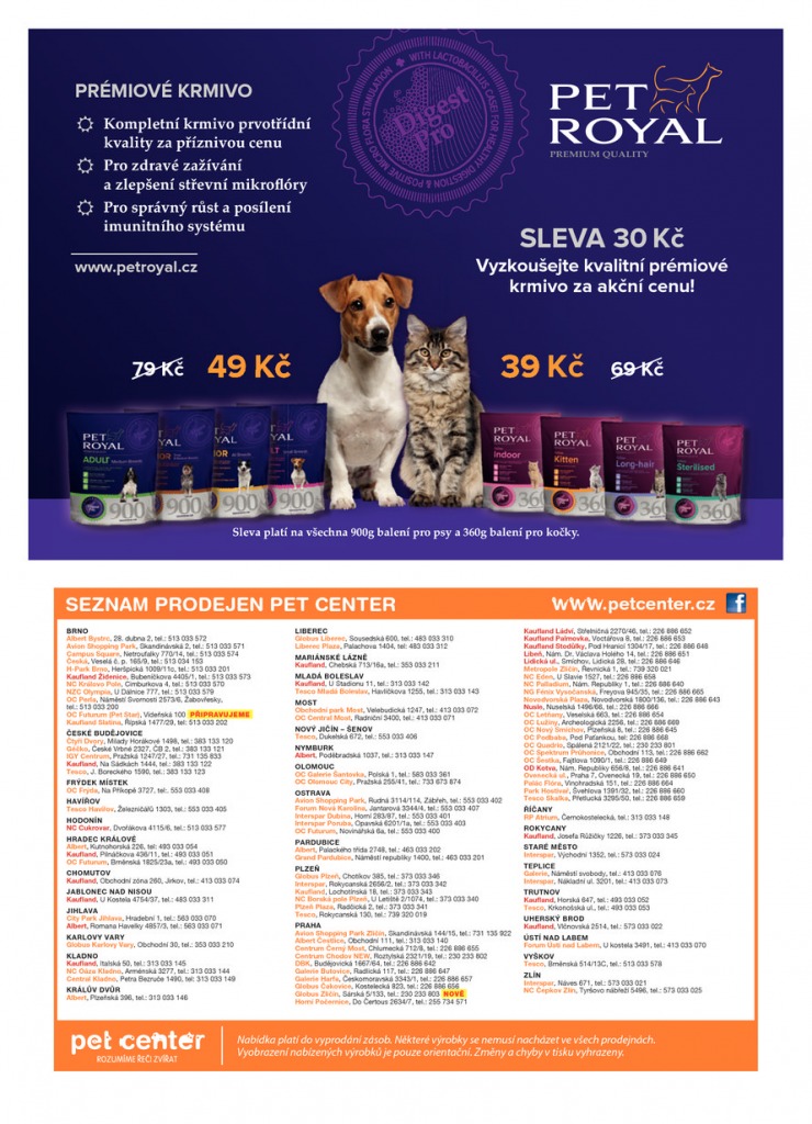 leták Pet Center Akční leták od 1.7.2015 strana 1 leták Pet Center Akční leták od 1.7.2015 strana 1