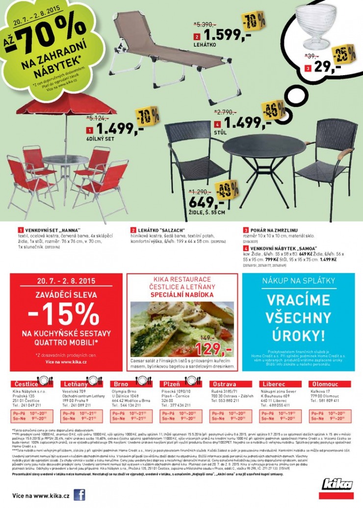 leták Kika Aktuální leták od 20.7.2015 strana 1 leták Kika Aktuální leták od 20.7.2015 strana 1