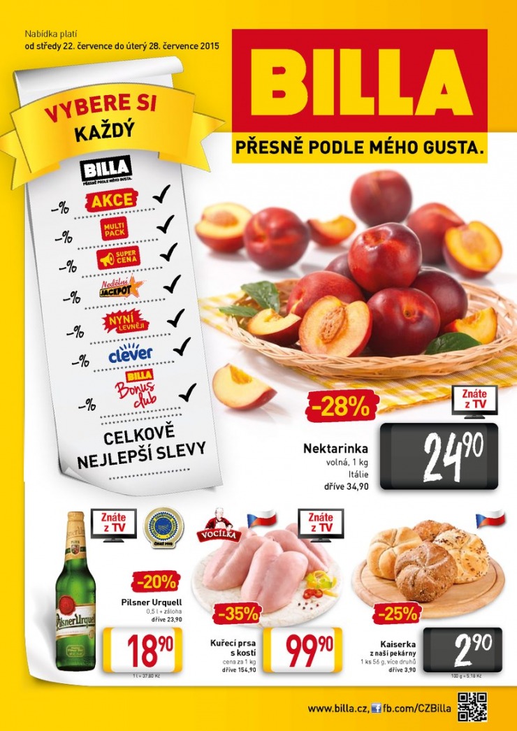 leták Billa velký od 22.7.2015 strana 1