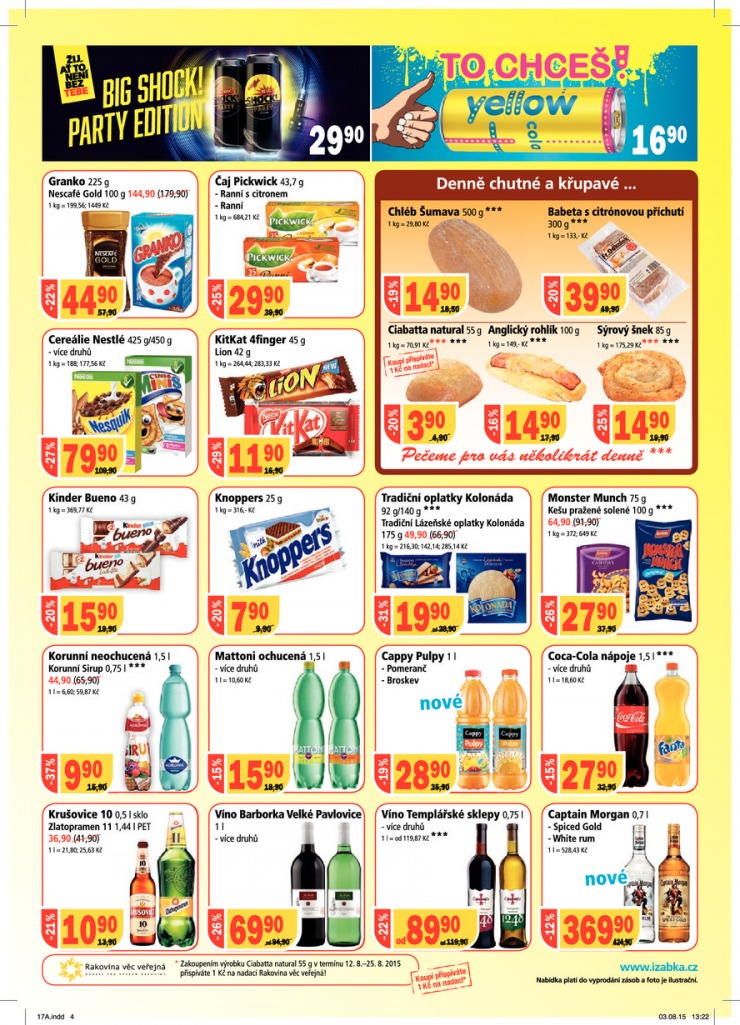 leták Žabka Aktuální od 12.08.2015 strana 1 leták Žabka Aktuální od 12.08.2015 strana 1