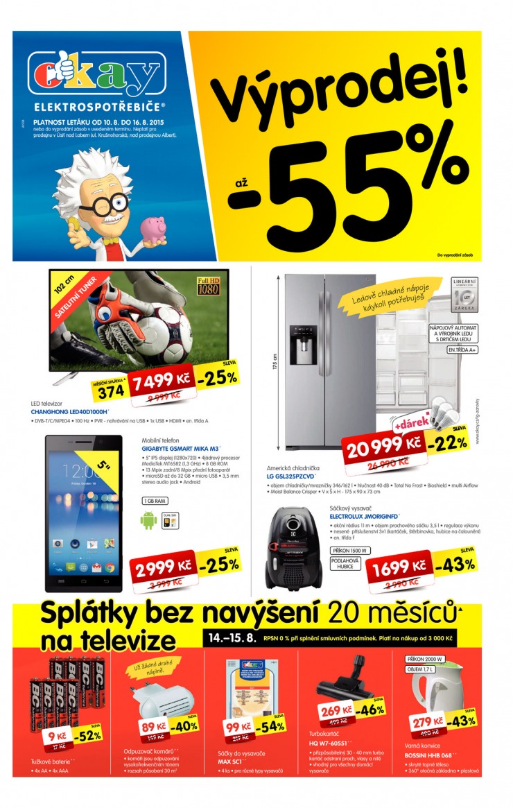 leták Okay Aktuální leták od 10.08.2015 strana 1 leták Okay Aktuální leták od 10.08.2015 strana 1